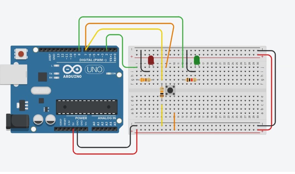 Arduino buton ile led yakma